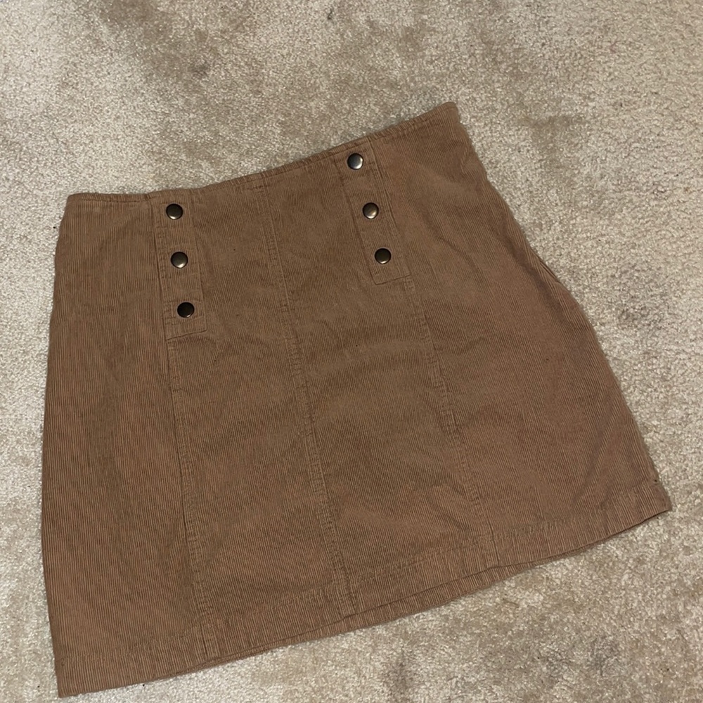 Hollister brown corduroy mini skirt. High rise size M